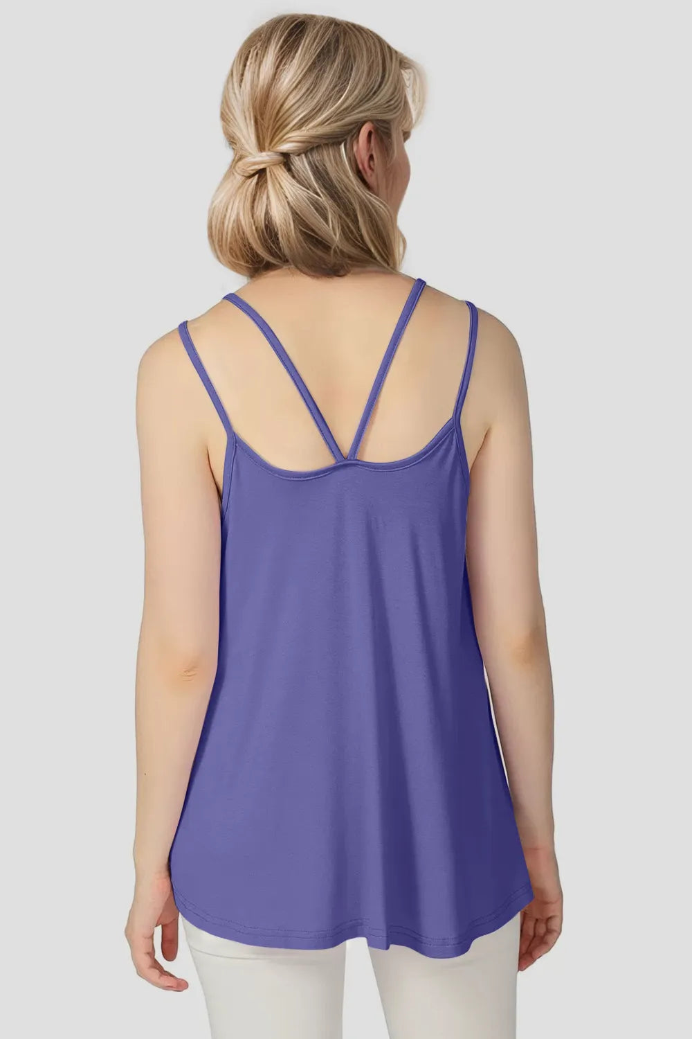 Bamboo Scoop Neck Double Spaghetti Straps Cami (13)