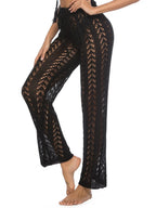 Cutout Drawstring High Waist Swim Pants (10)