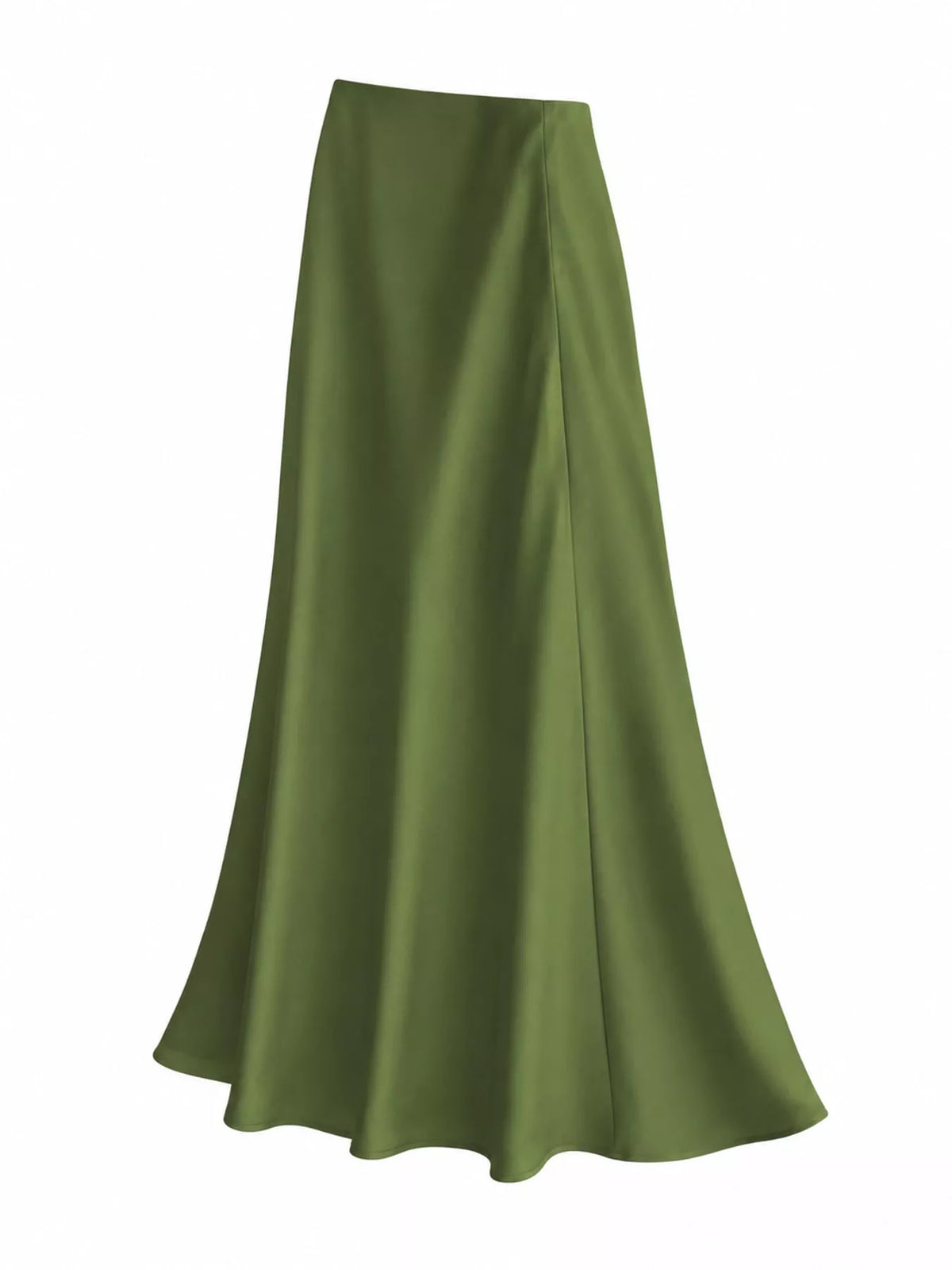 Full Size High-waisted Satin Midi Skirt Plus (22)