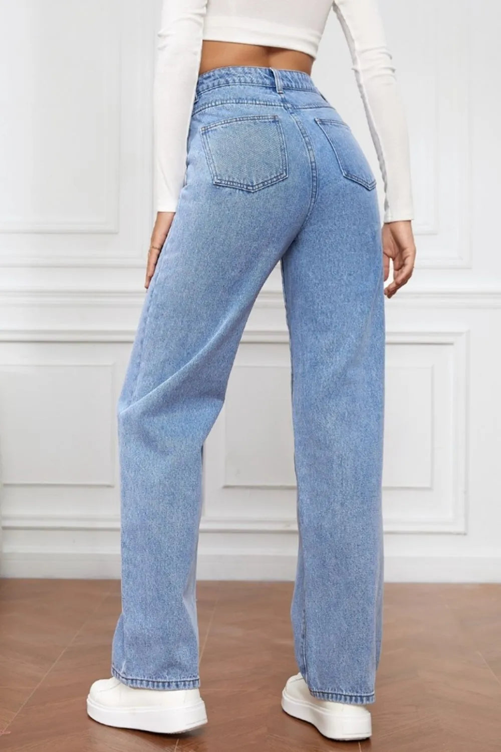 High Waist Straight Jeans (6)