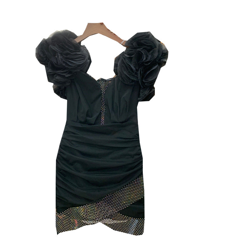 Net Drill Flower Dress photo 4