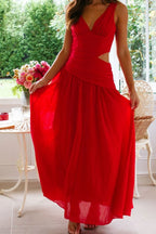 Cutout Back V-neck Dress (13)
