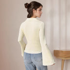 Solid Color Long Sleeve Cotton Tee photo 4