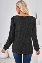 Ribbed Square Neck Long Sleeve T-shirt (8)