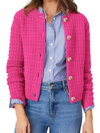 Textured Knit Button-front Cardigan (28)