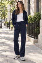 Drawstring Pants with Pockets styled on a model