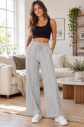 Drawstring Wide Leg Active Pants styled on a model