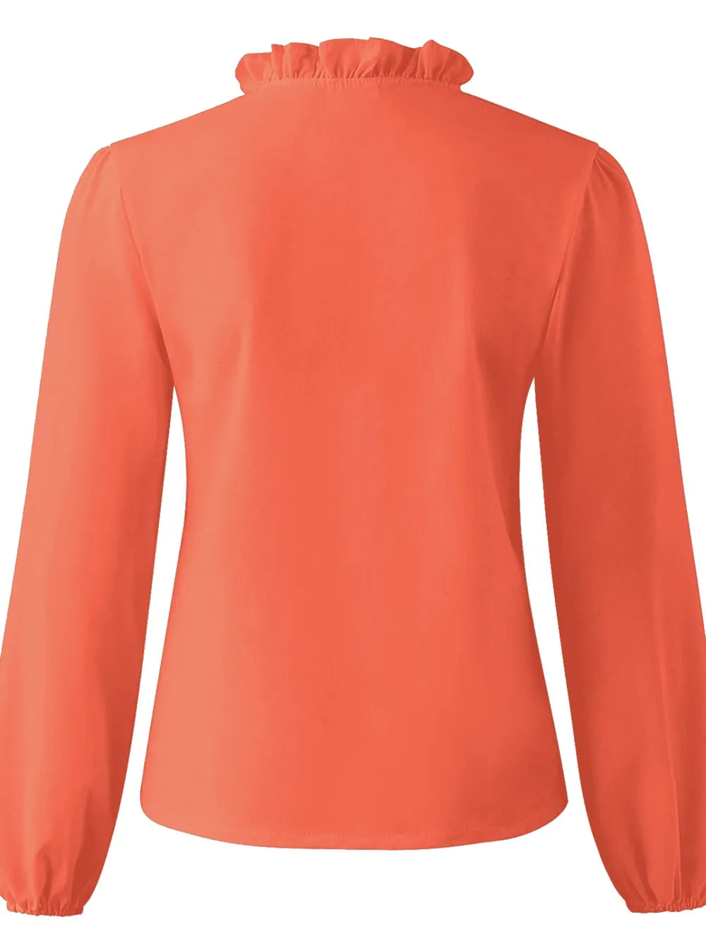 Ruffled V-neck Long Sleeve Blouse (10)