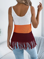 Block Fringe Hem Knit Cami (13)