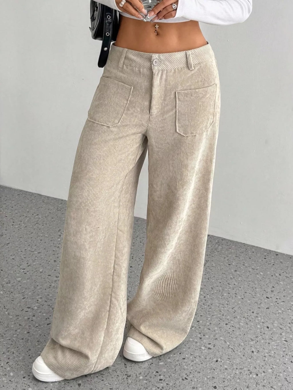 Wide Leg Corduroy Pants (5)