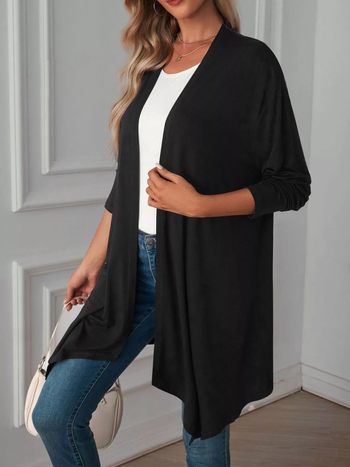 Lightweight Open Front Cardigan (19)