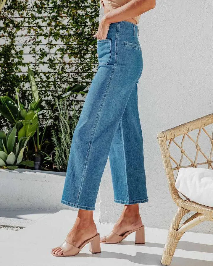 Button Fly Cropped Jeans Pockets (10)