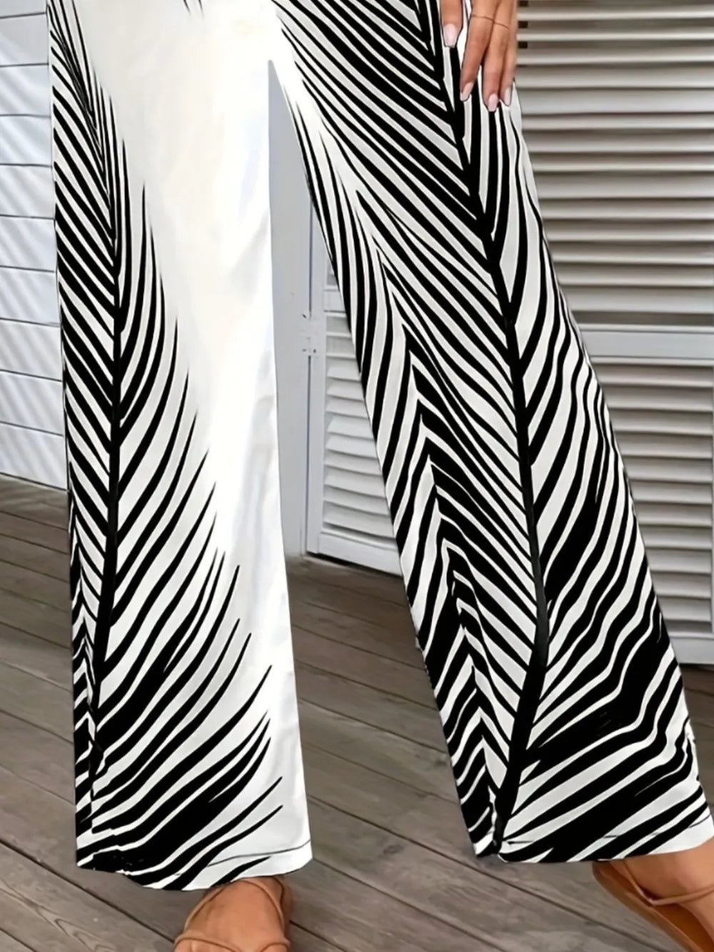 Printed Wide Leg Pants (6)