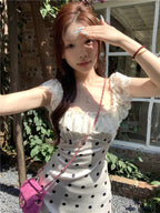 Polka Dot Brace Dress photo 15