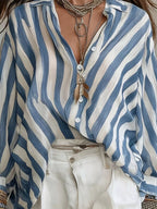 Striped Loose Fit Shirt (7)