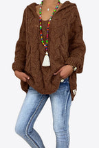Cable-knit Hooded Sweater (12)