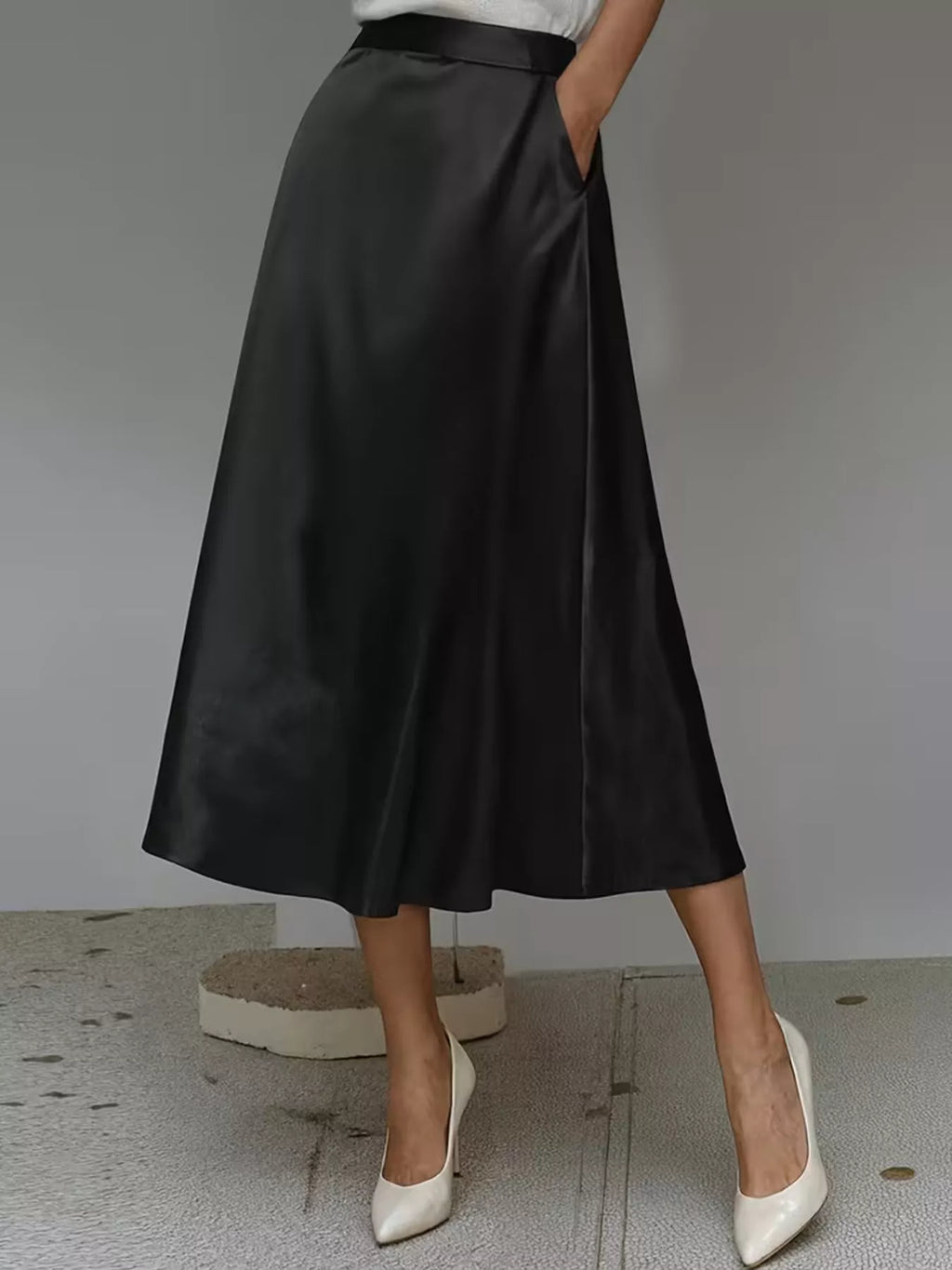 Satin Midi Skirt (7)