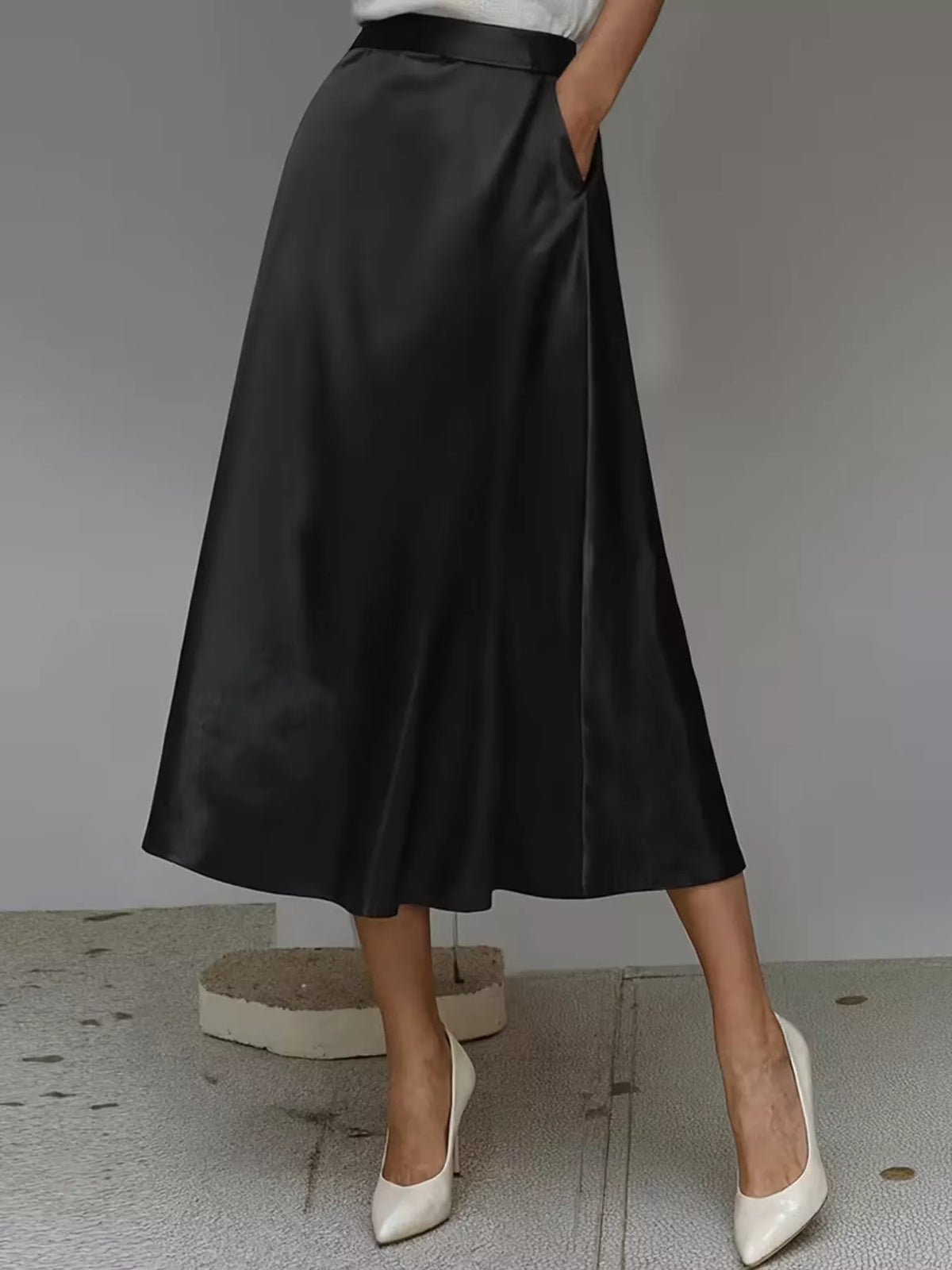 Satin Midi Skirt (7)