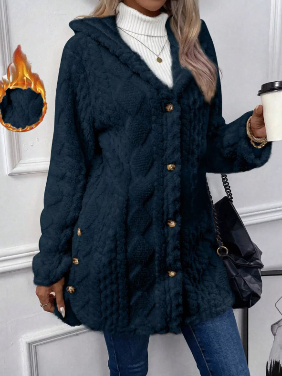 Full Size Button-down Hooded Outerwear Plus (26)
