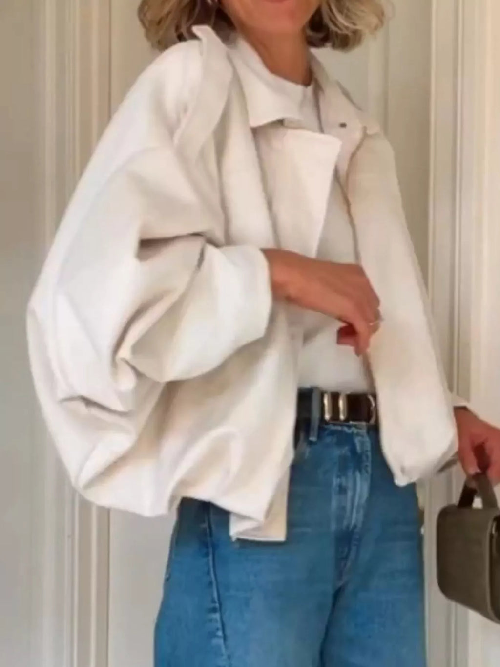 Zip Up Dropped Shoulder Suede Jacket (12)