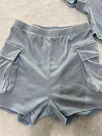 Ribbed Knit Bodysuit Shorts Set (5)