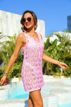 Openwork Tie Neck Cover-up (10)