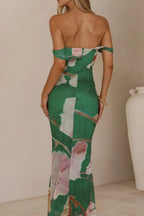 Floral Print One-shoulder Ruched Maxi Dress (12)