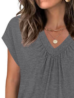 V-neck Relaxed Fit T-shirt (2)