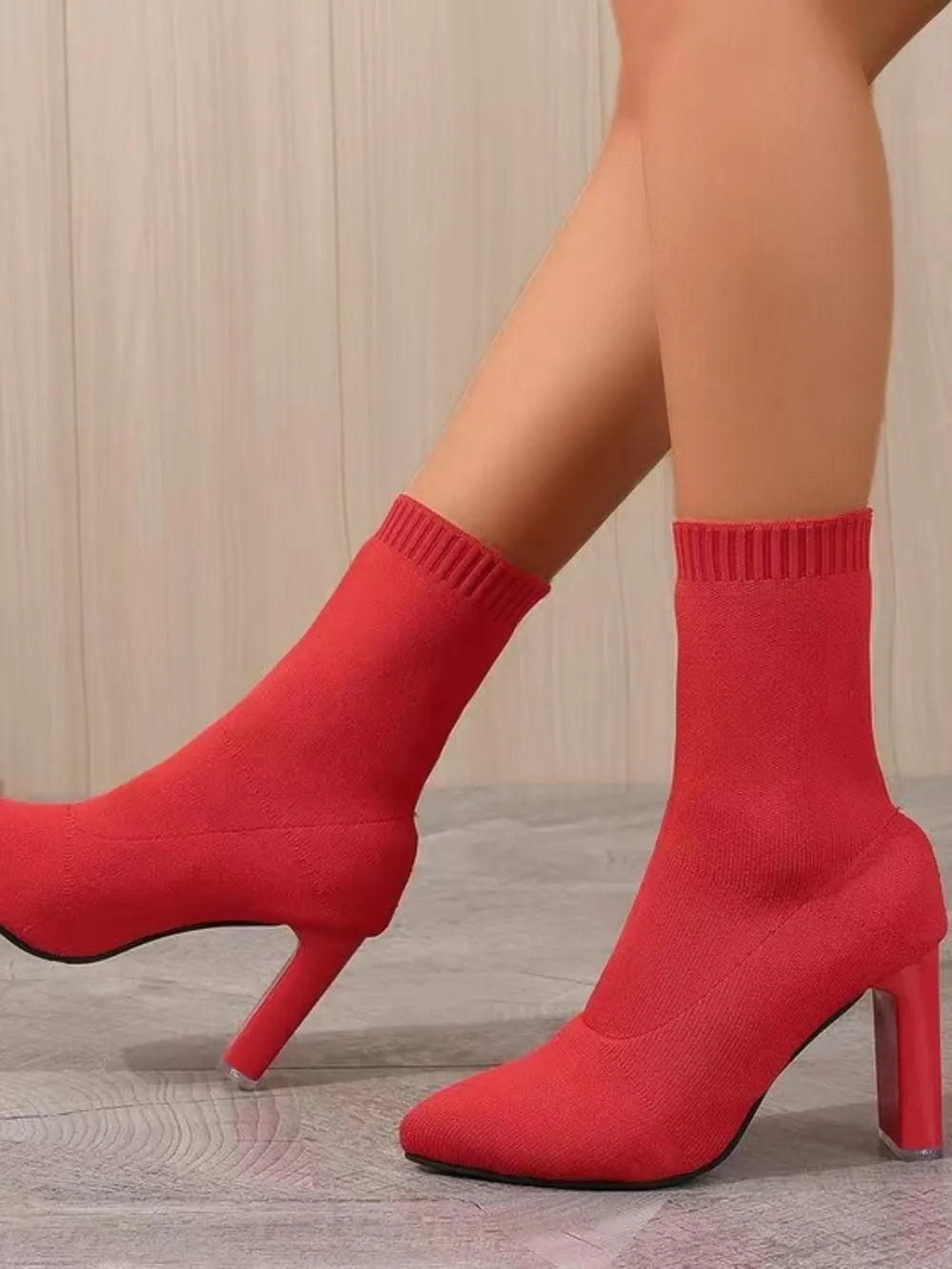 Point Toe Block Heel Boots (3)