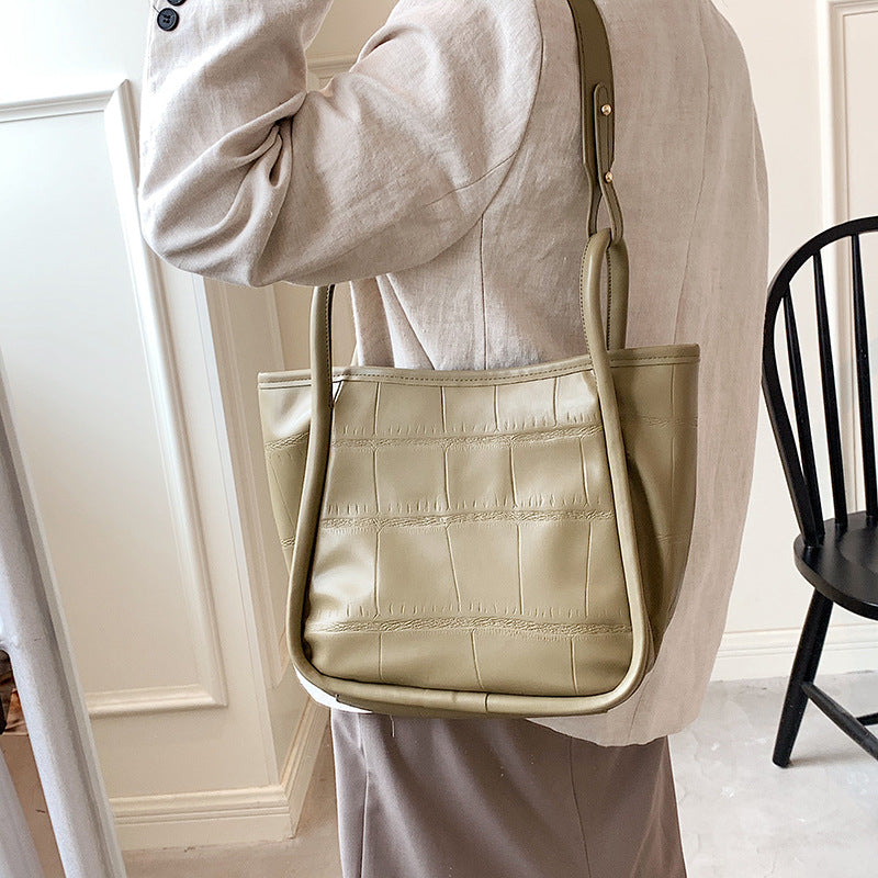 Simple Net Red Tote Bag Texture Commuter Briefcase Handbag photo 3