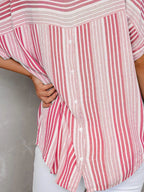 Full Size Collared Neck Half Sleeve Shirt Plus (14)