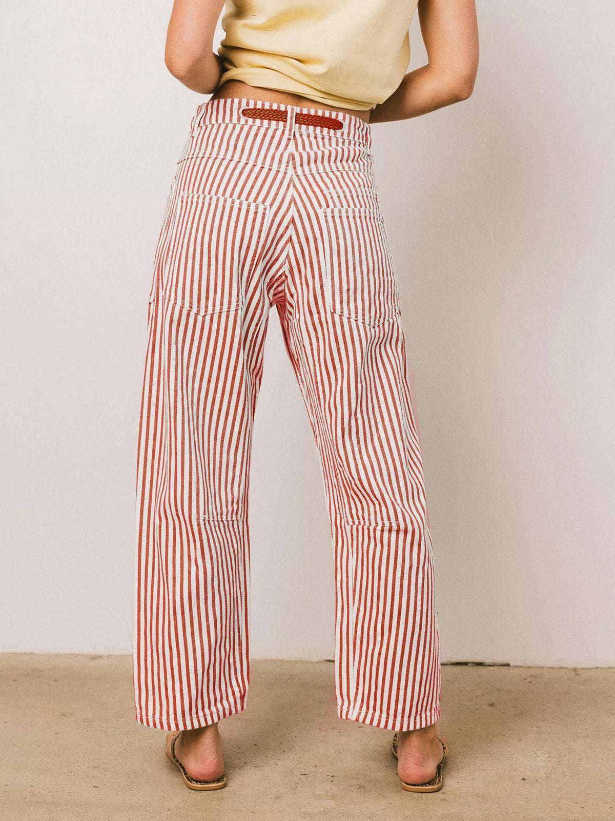 Drawstring Wide Leg Cropped Jeans (10)