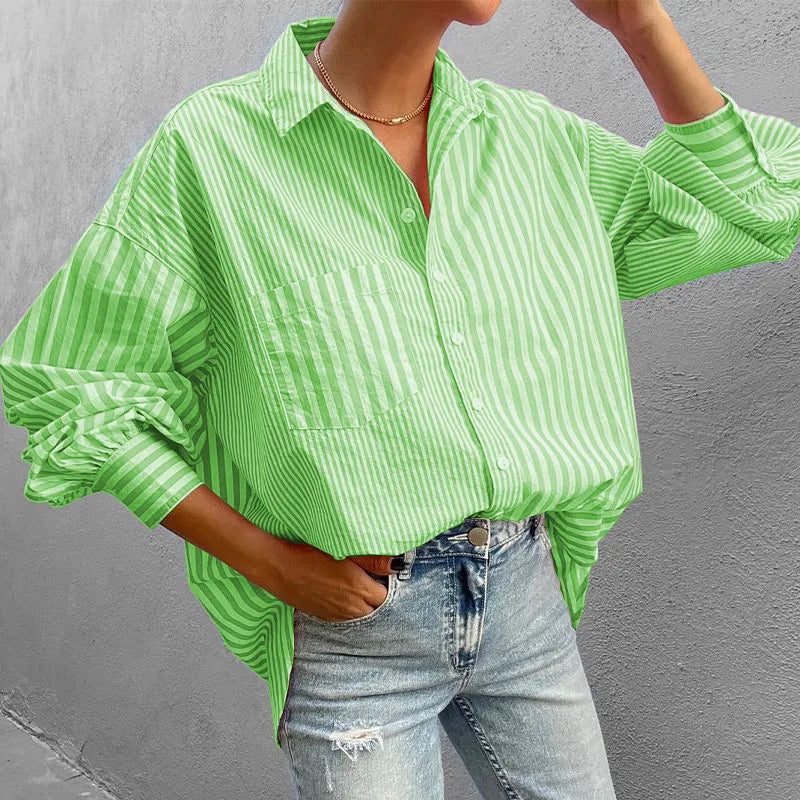 Striped Button Down Long Sleeve Shirt (8)