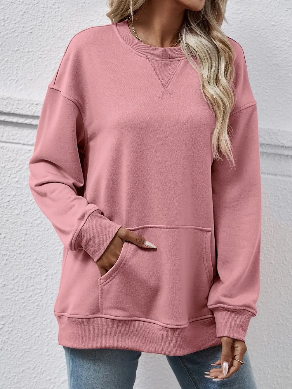 Round Neck Long Sleeve Sweatshirt (13)