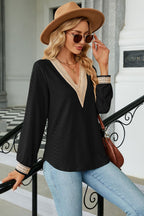 V-neck Long Sleeve Blouse (17)