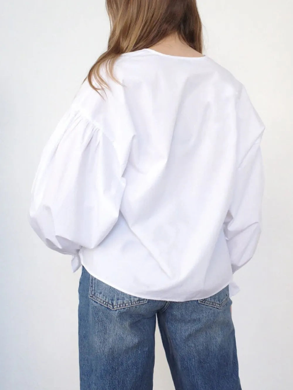 Tied Flounce Sleeve Blouse (11)