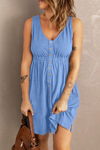 Sleeveless Button Down Mini Magic Dress (15)
