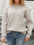 Bow-back Round Neck Sweater (21)