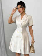 Double-breasted Pleated Blazer Dress (7)