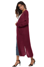 Long Sleeve Open Front Buttoned Cardigan (26)