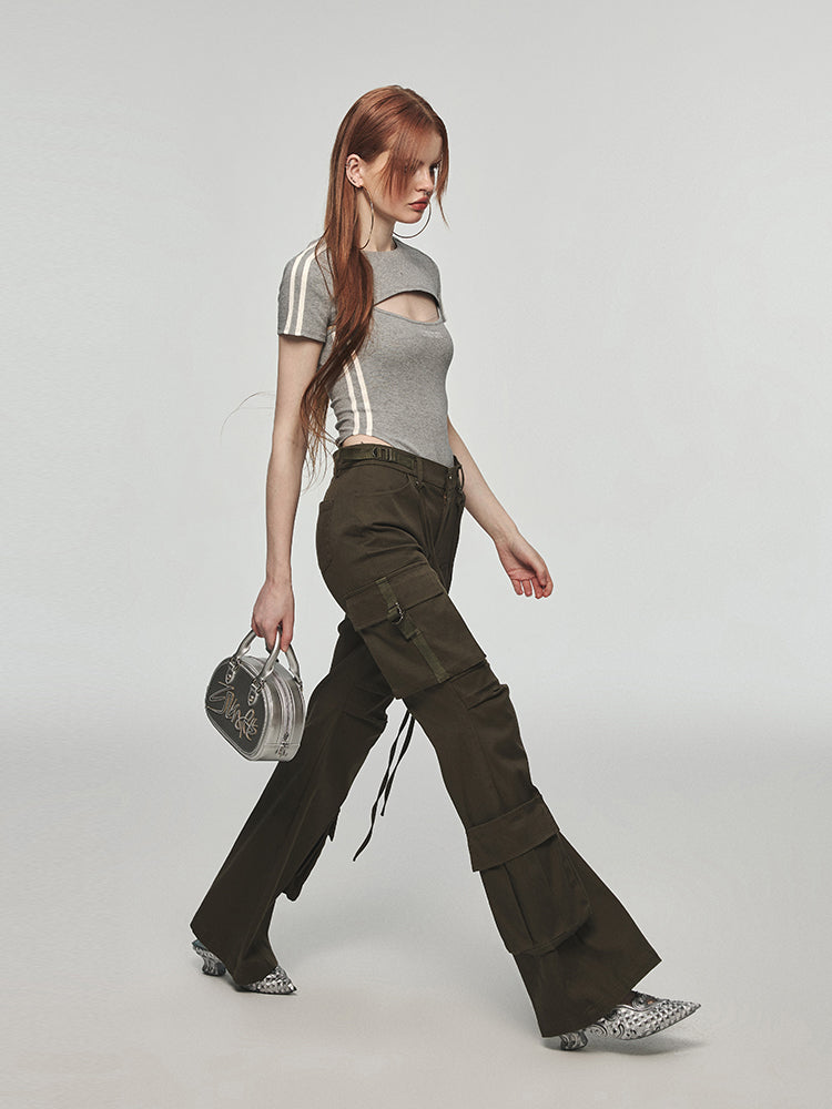 Cargo Pants Retro Wide Leg Straight Leg photo 1