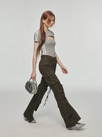 Cargo Pants Retro Wide Leg Straight Leg photo 1