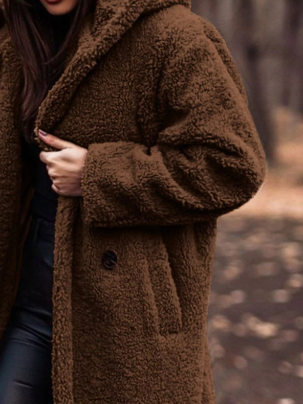Teddy Bear Hooded Longline Outerwear (2)
