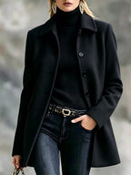 Button Up Collared Neck Coat (7)