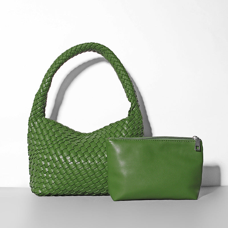 Handmade Shoulder Soft Leather Hand Carrying Woven Bag variant CJNS211339703CX