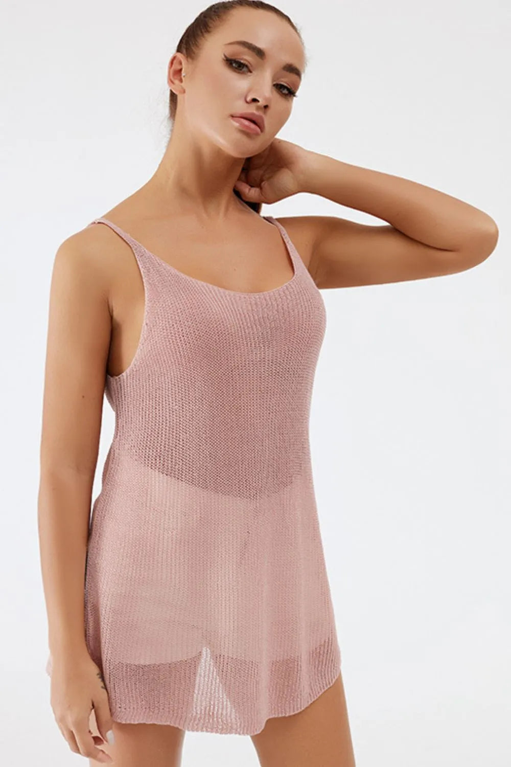 Scoop Neck Spaghetti Strap Knit Cami (13)