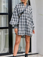 Plaid Lantern Sleeve Shirt (16)