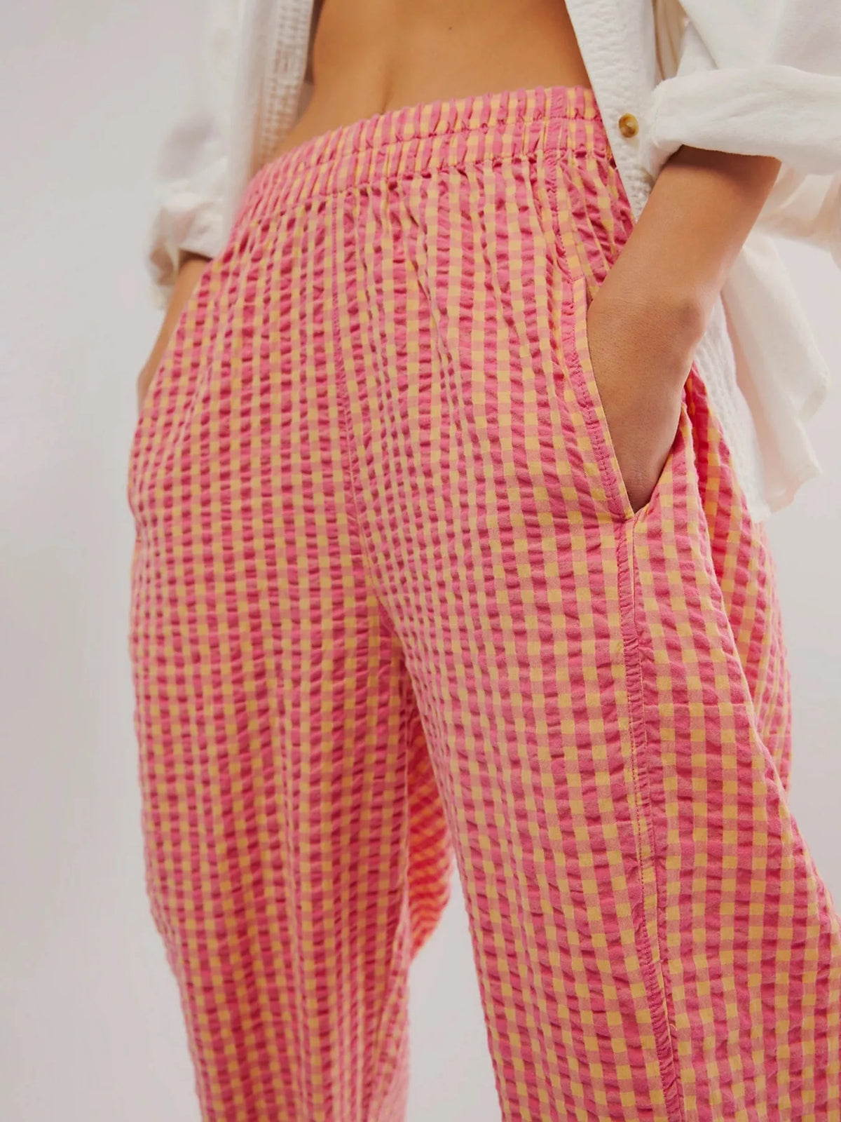 Gingham Relaxed Fit Pants (9)