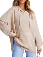 Oversized Drawstring Side Slit Hoodie (8)