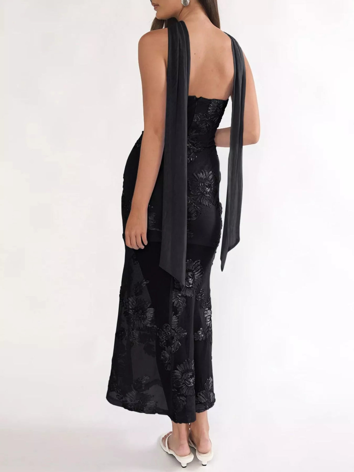 Floral Tube Dress Scarf (6)